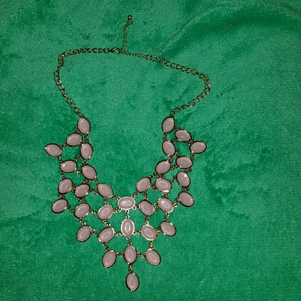 Gold and pink necklace